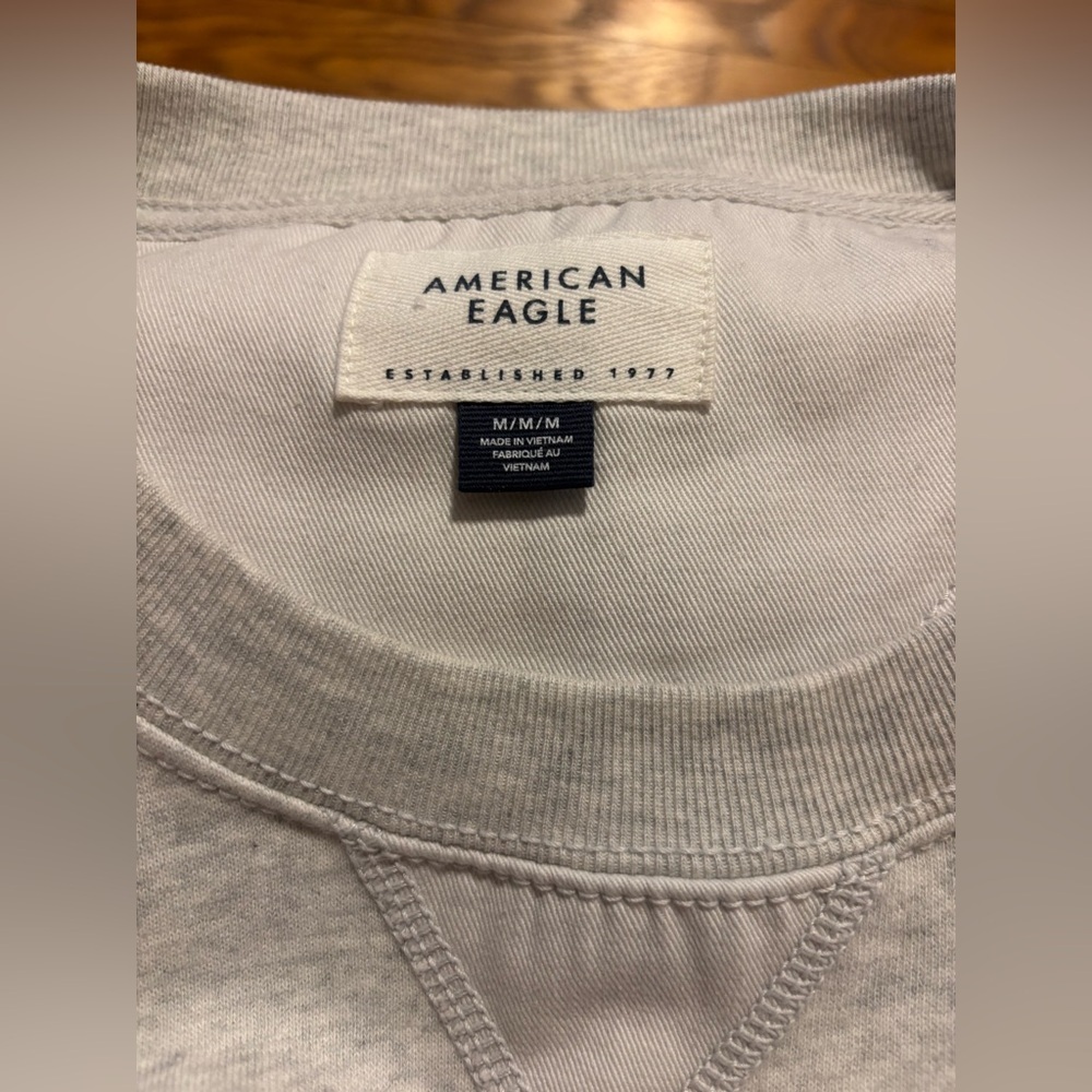 American Eagle Light Gray Hoodie - Picture 3 of 9
